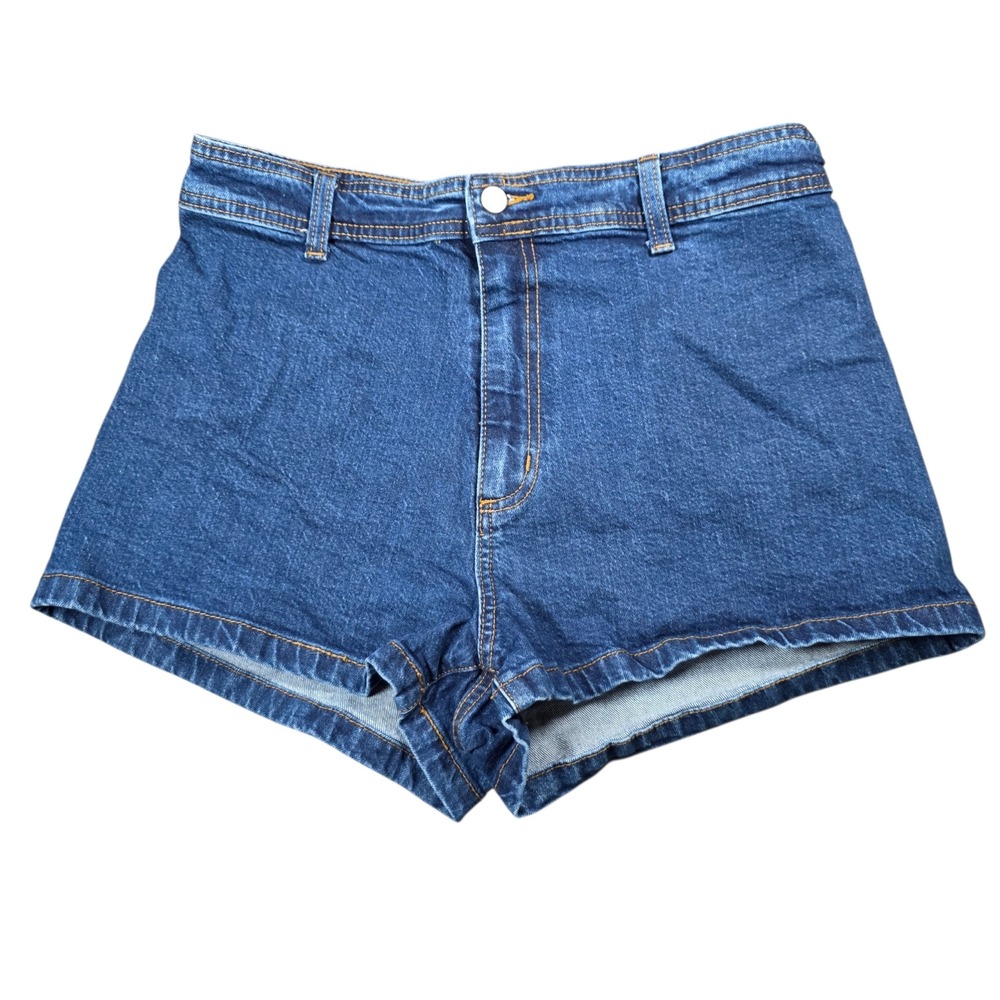Universal Thread Womens High Rise Sailor Denim Shorts Dark Wash Blue Size 10